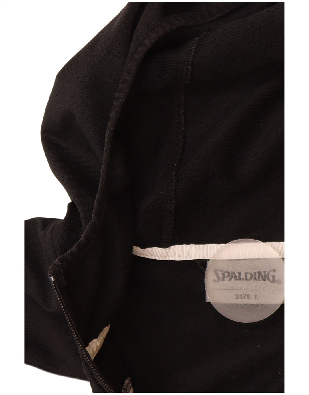 SPALDING Chaqueta de chándal con capucha para hombre, talla grande, color negro