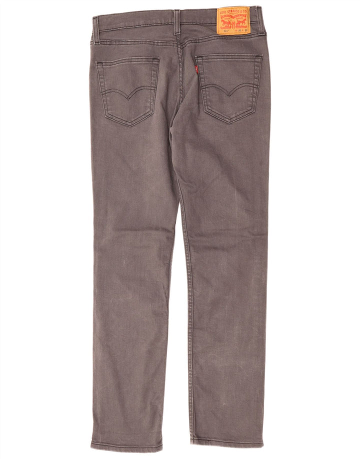 Levi's Hombre 511 Slim Jeans W33 L32 Algodón Gris