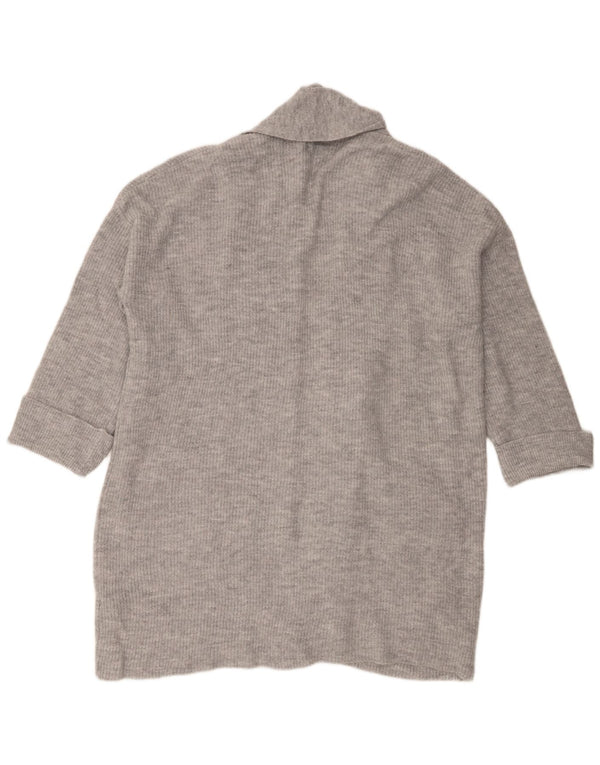 Jack Wills Suéter tipo cárdigan largo extragrande para mujer UK 42 Gris medio