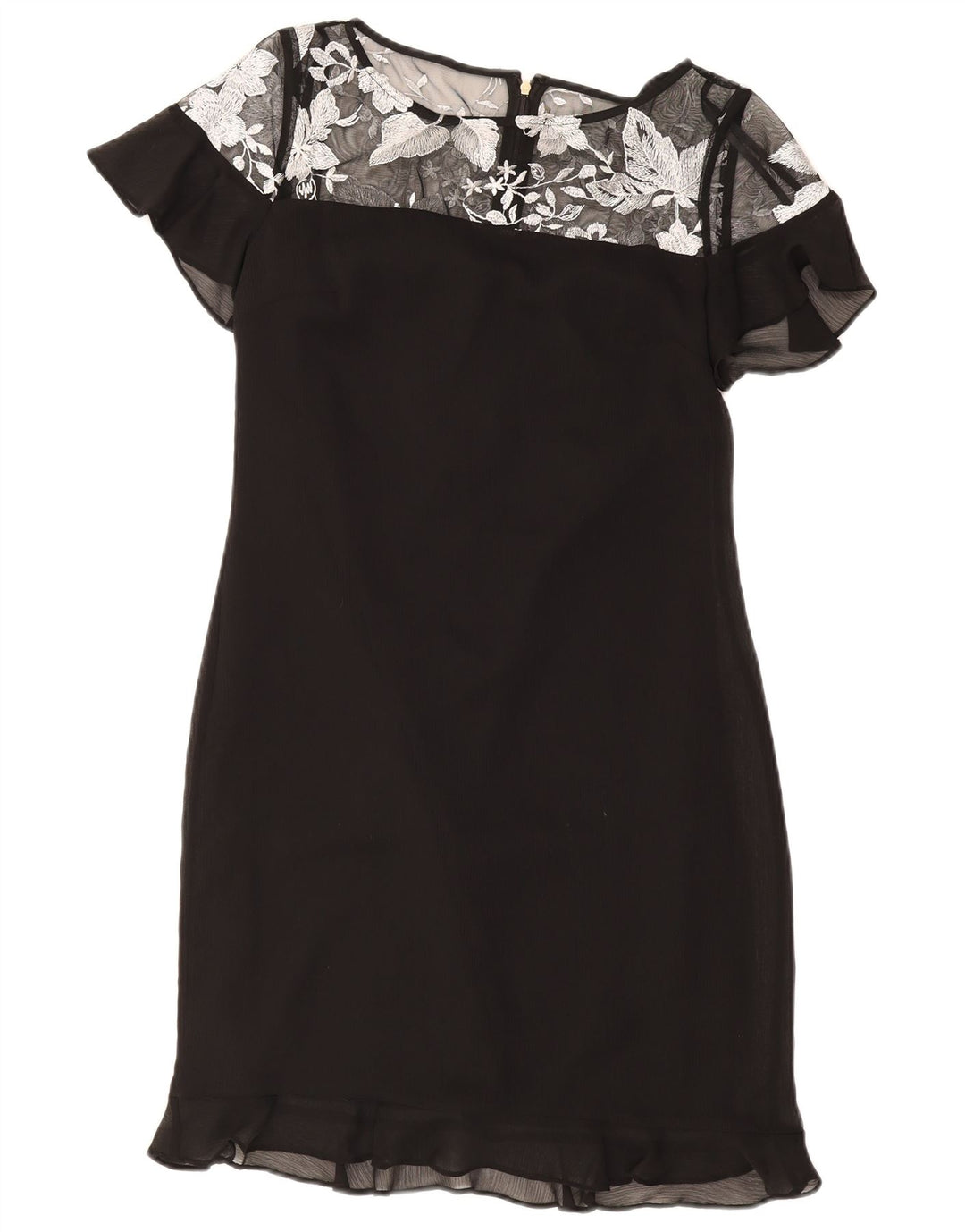 Karl Lagerfeld Vestido tubo para mujer US 4 Pequeño Poliéster floral negro