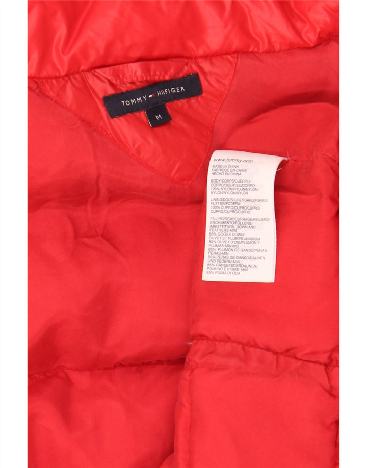 Tommy Hilfiger Chaqueta acolchada para mujer UK 44 Mediana Nylon rojo