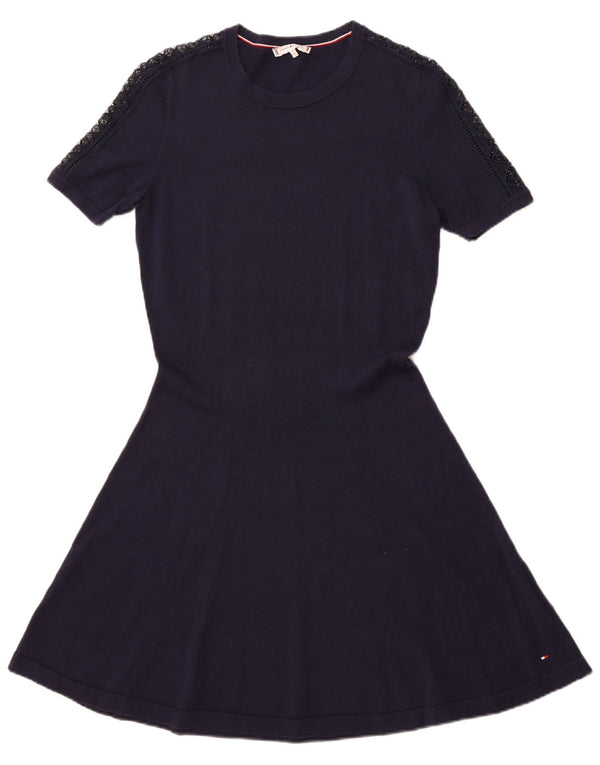 TOMMY HILFIGER Vestido tipo camiseta para mujer UK 44 Grande Algodón azul marino