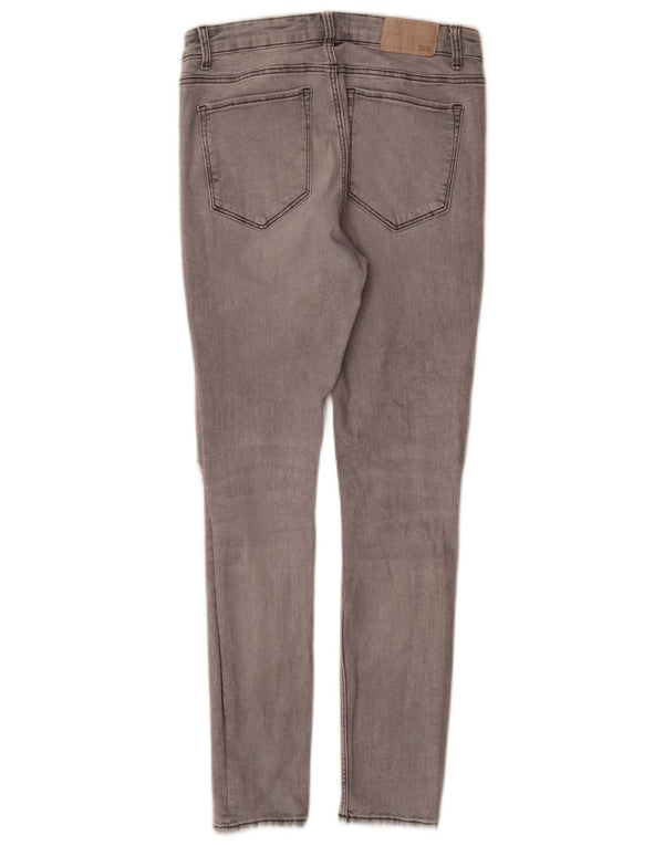 Zara Jeans Ajustados Desgastados para Mujer EU 38 Small W28 L27 Algodón Gris
