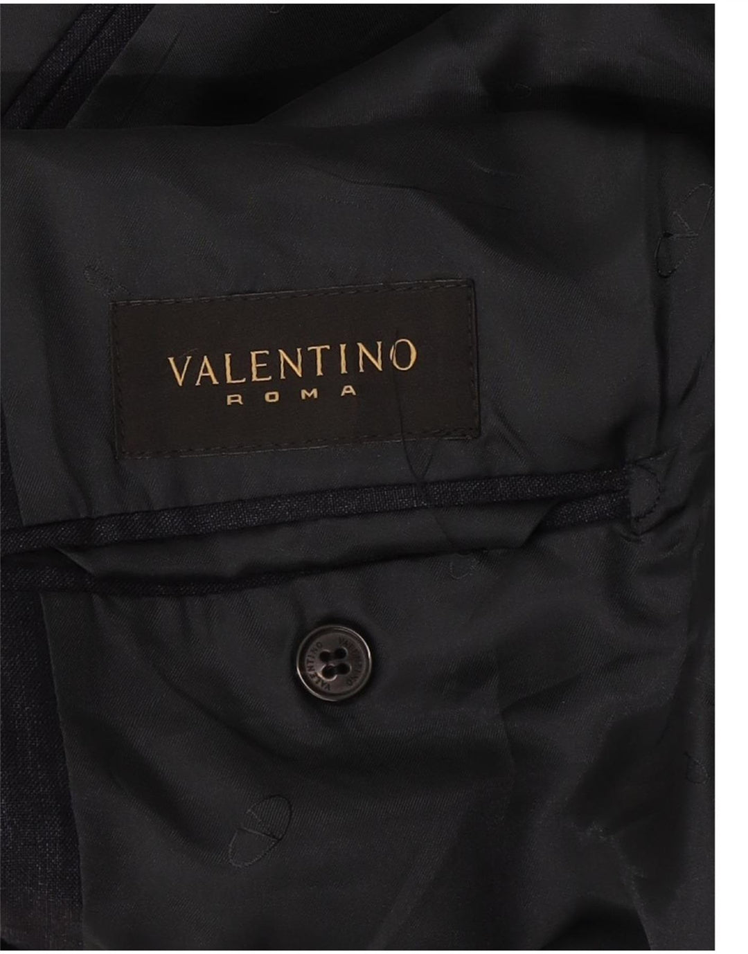 Valentino Chaqueta tipo blazer de 3 botones para hombre IT 54 2XL Lino azul marino
