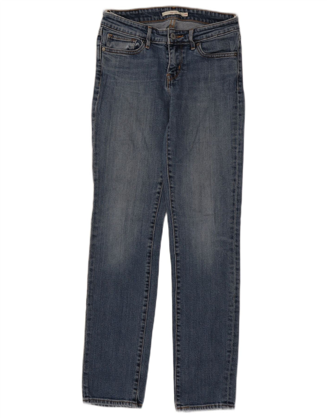 Levi's Mujer 712 Slim Jeans W26 L30 Algodón Azul