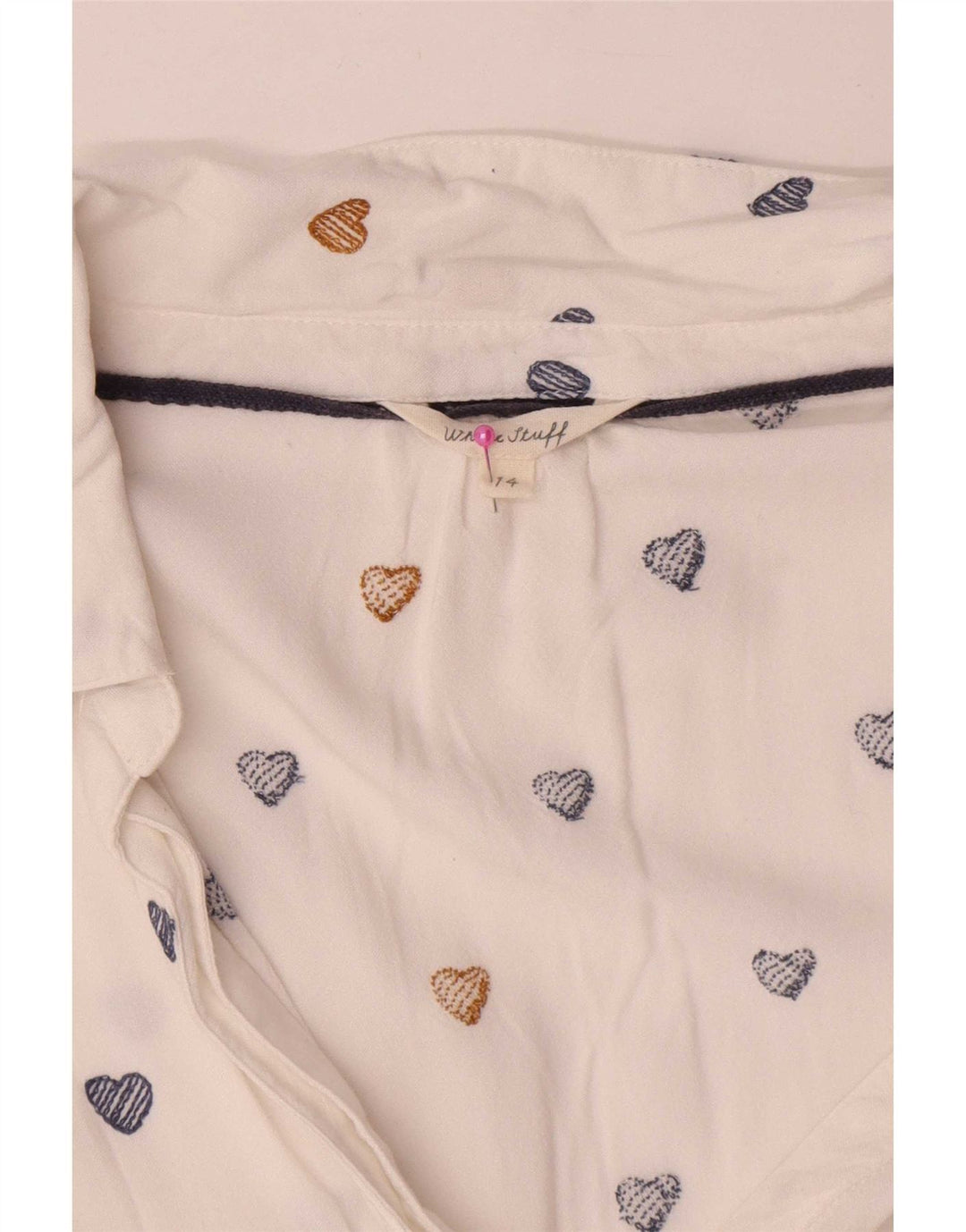 White Stuff Blusa de Manga Larga con Estampado Abstracto para Mujer UK 40 Grande