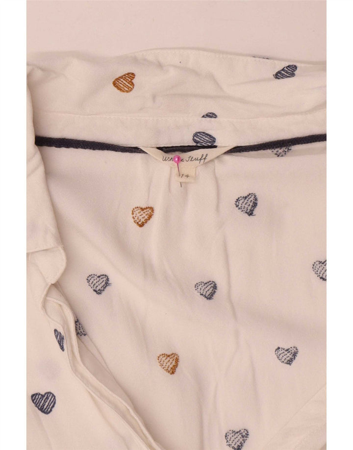 White Stuff Blusa de Manga Larga con Estampado Abstracto para Mujer UK 40 Grande