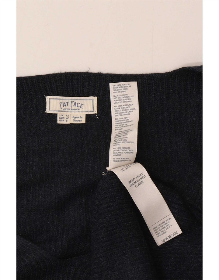 Fat Face - Jersey extragrande con cuello en V para mujer, talla 40, talla M, color azul marino