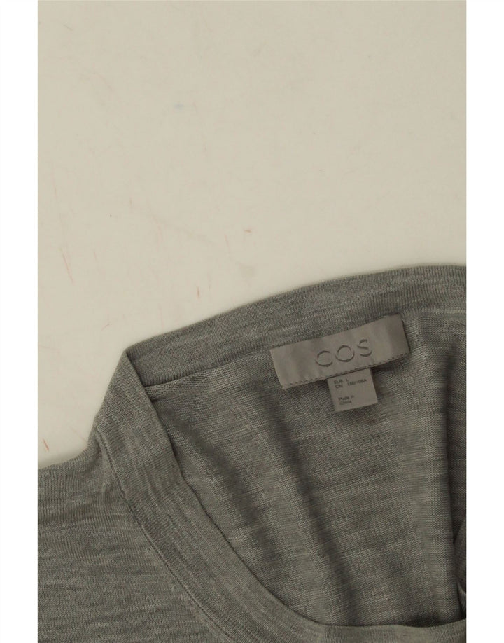 Cos Camiseta para hombre Top grande de algodón moteado gris