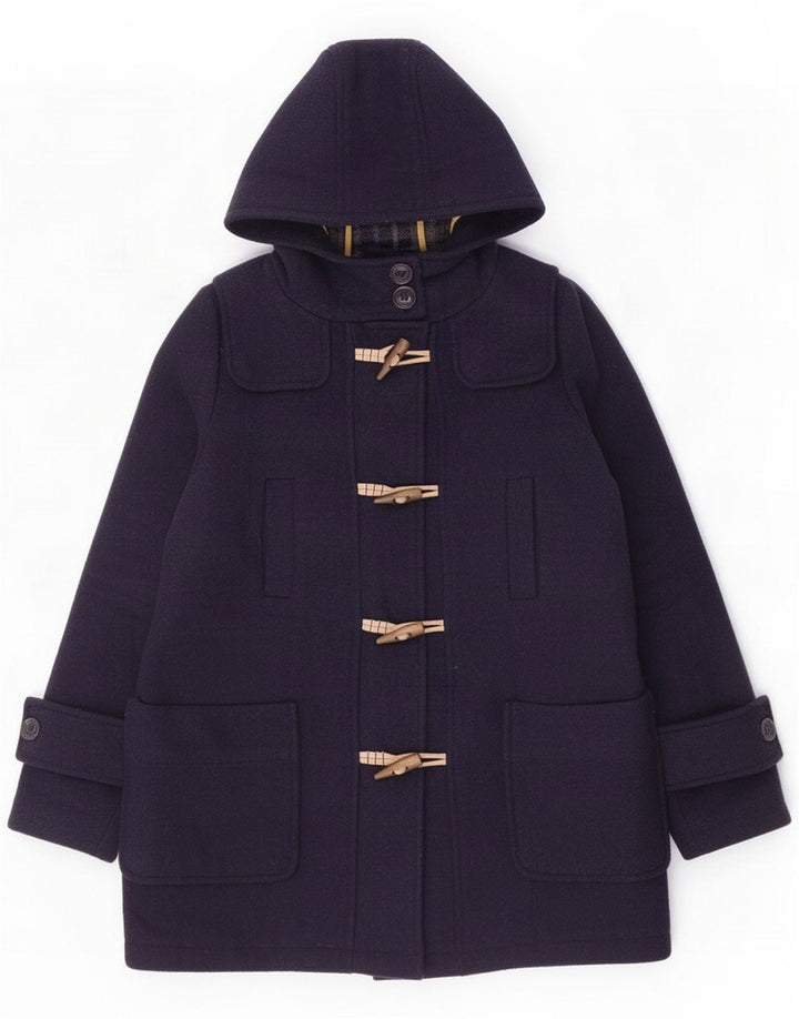 Superdry Trenca con capucha para mujer UK 46 Large Lana azul marino