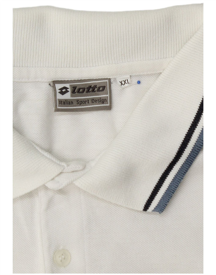 LOTTO Mens Polo Shirt 2XL White