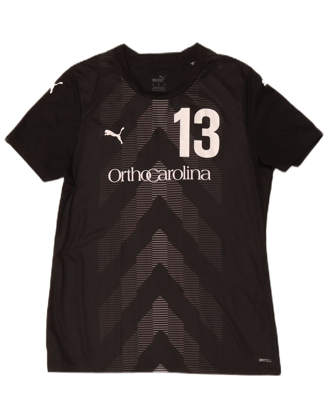Puma Hombre Carolina Graphic Camiseta Top Mediano Negro Geométrico