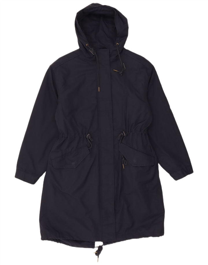 Marks & Spencer Chaqueta Parka con Capucha para Mujer UK 40 Mediano Azul Marino Poliéster