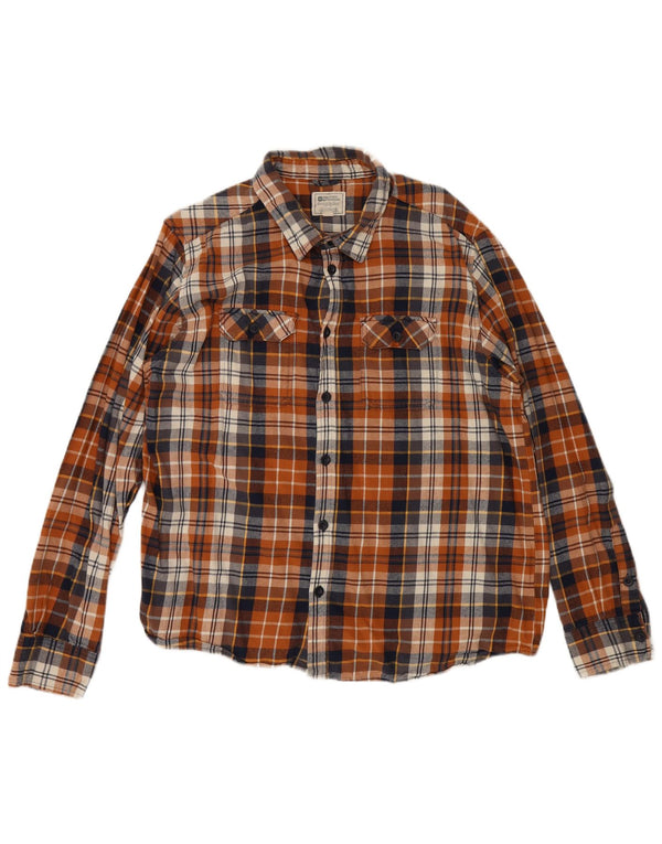 Camisa de franela de corte regular para hombre de Mountain Warehouse 3XL Algodón a cuadros marrón