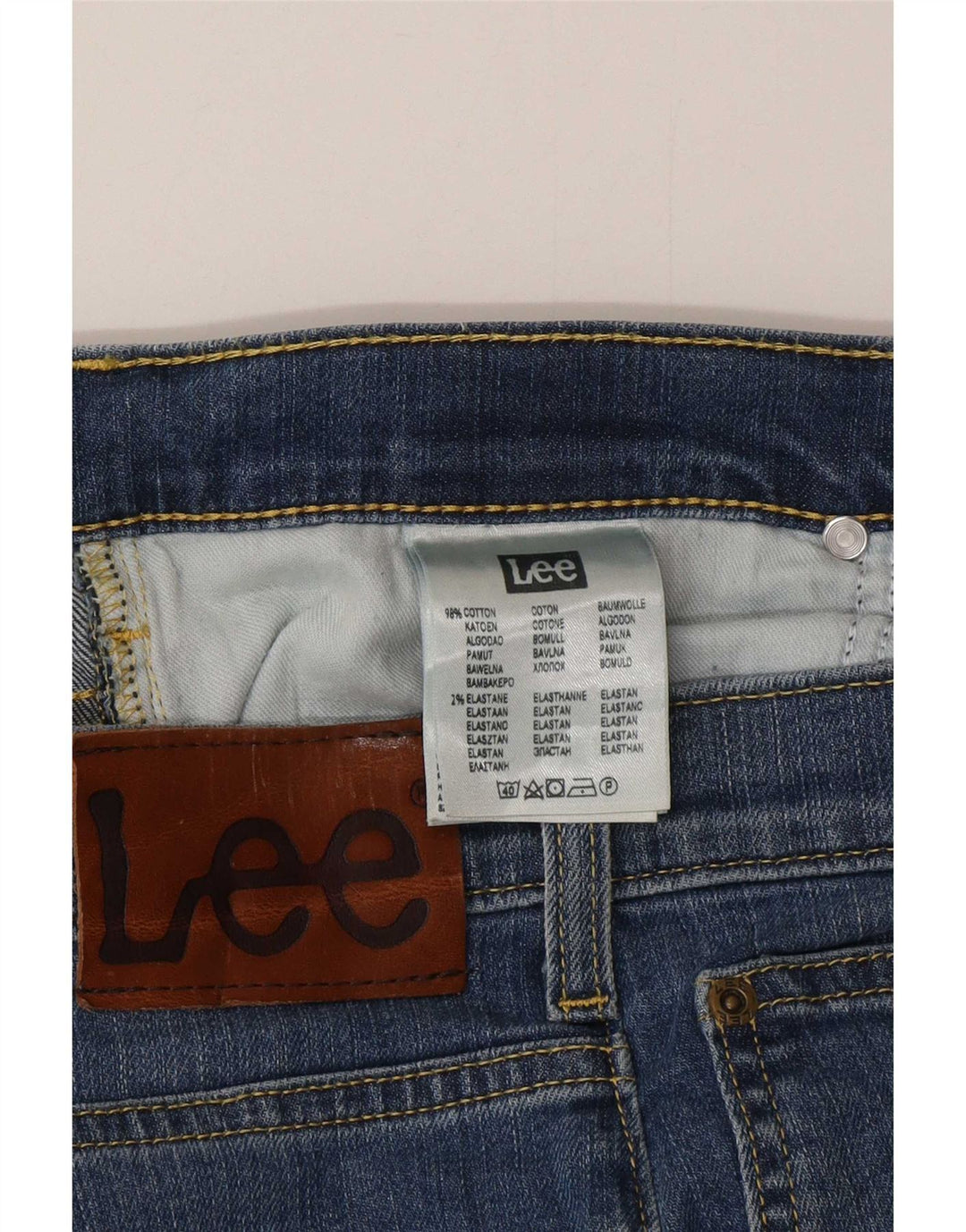 Lee Vaqueros Rectos Brooklyn Para Hombre W36 L32 Algodón Azul