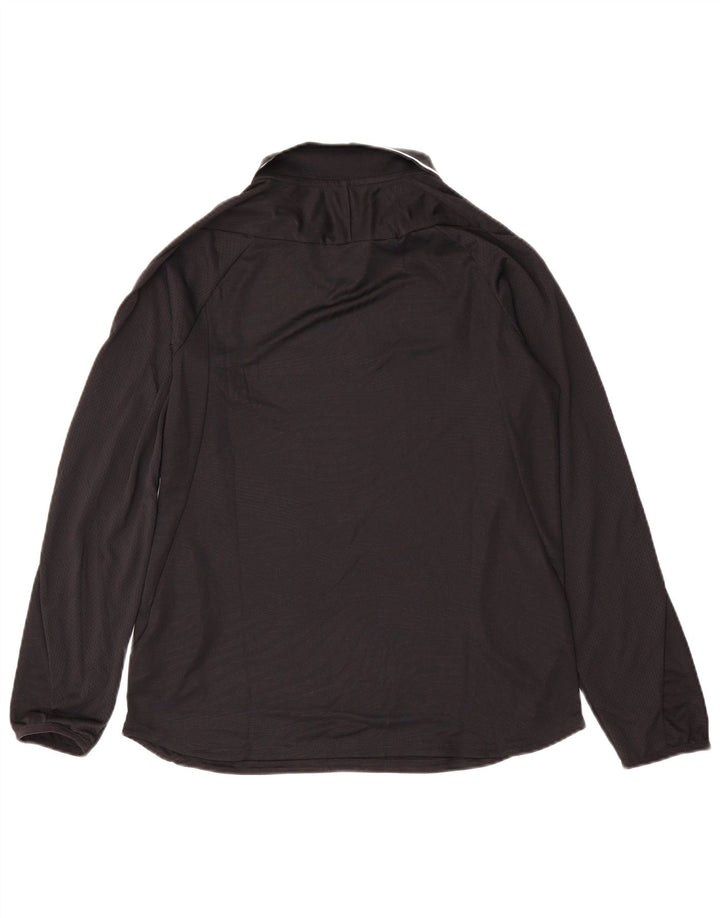 Nike Mens Dri Fit Top manga larga poliéster negro pequeño