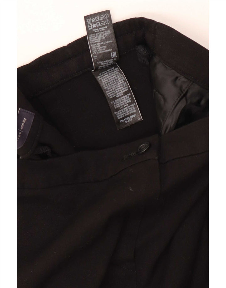 Marks & Spencer Pantalones casuales para mujer UK 40 Large W34 L30 Poliéster negro