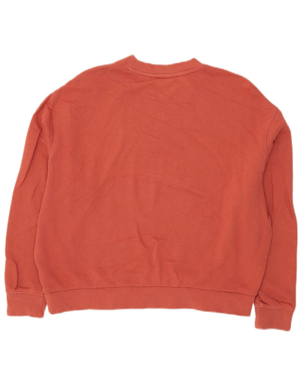 Lee - Sudadera de ajuste relajado para mujer, talla 10, algodón rojo pequeño