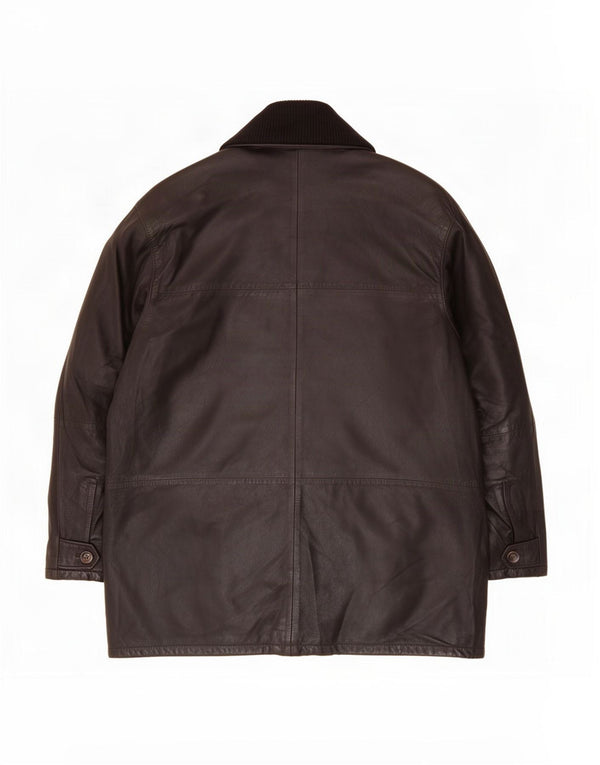 Bugatti Chaqueta de cuero para hombre Reino Unido 40 Grande Negro