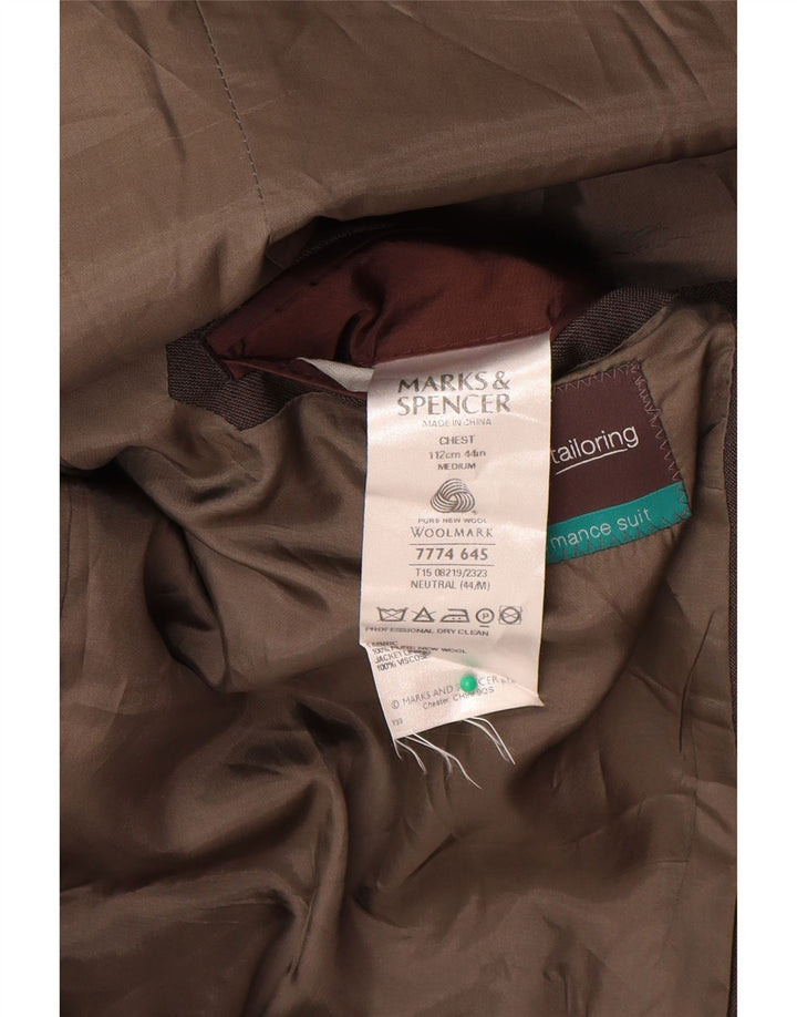 Marks & Spencer Chaqueta tipo blazer de 2 botones para hombre UK 44 2XL Lana virgen gris