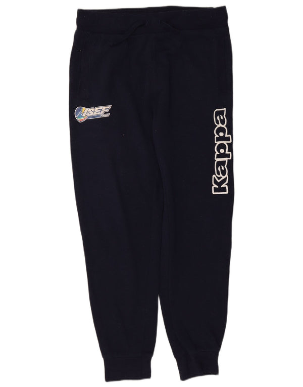 Kappa Hombre Pantalones De Chándal Gráfico Joggers Small Azul Marino Poliéster