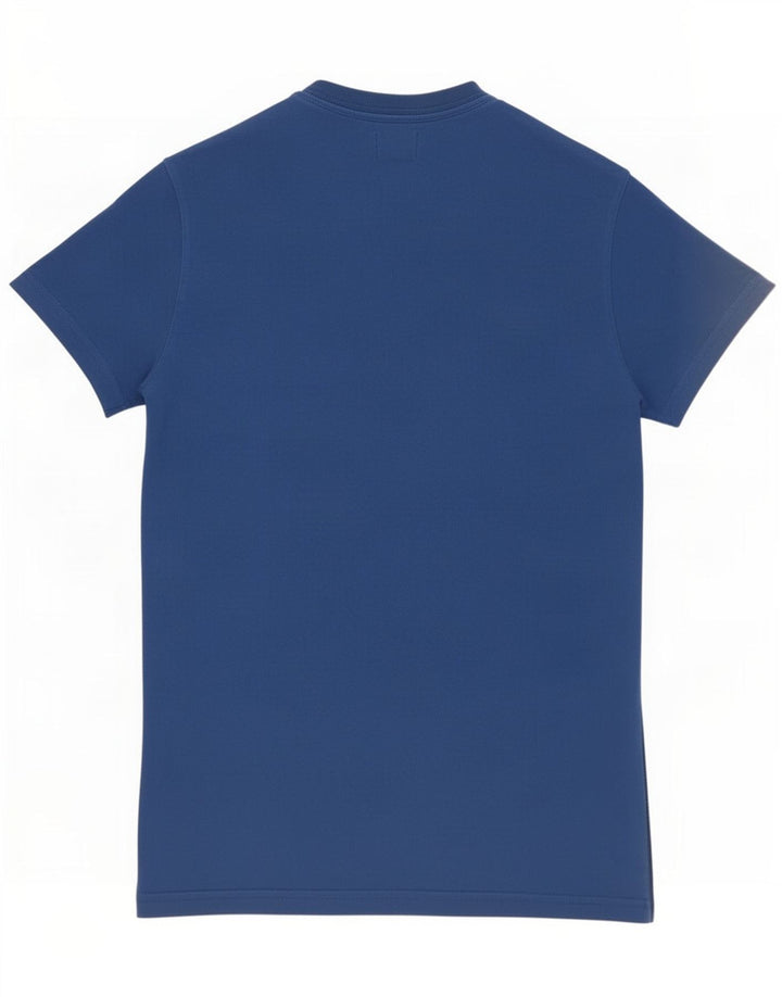 Replay Camiseta gráfica para hombre Top pequeño de algodón azul