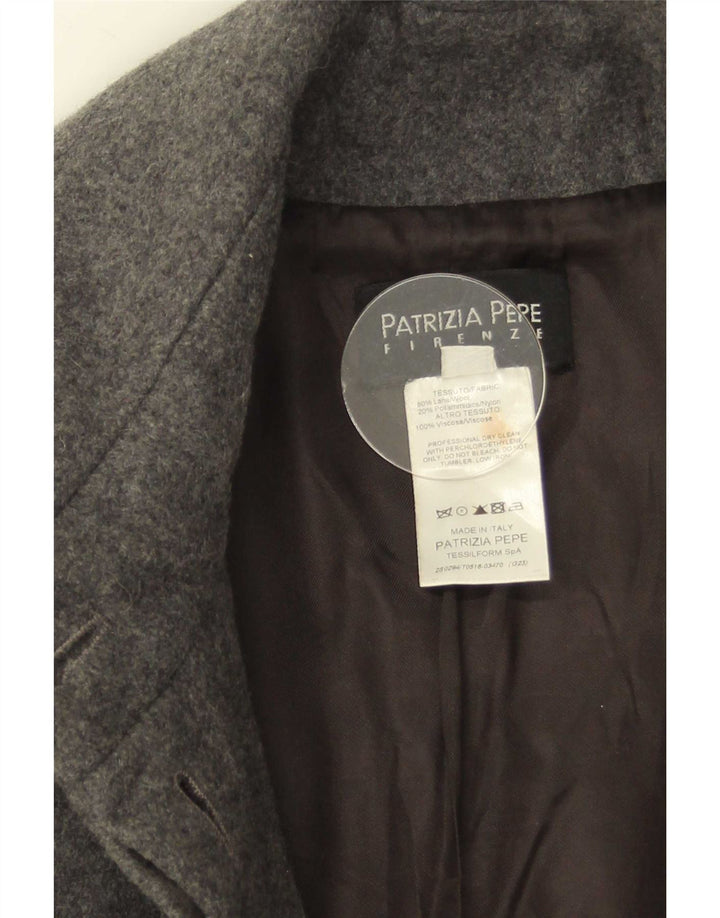 Patrizia Pepe Abrigo Mujer IT 40 Small Gris Lana