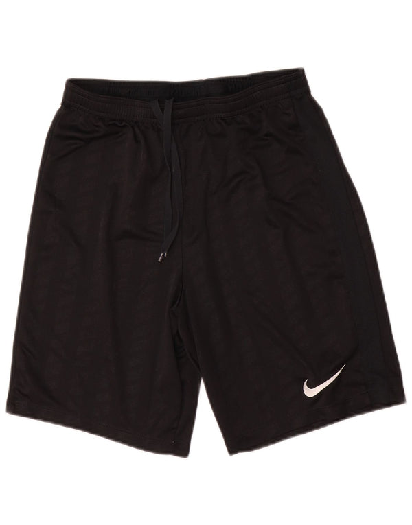 Nike Dri Fit - Pantalones cortos deportivos para hombre (poliéster a rayas), color negro