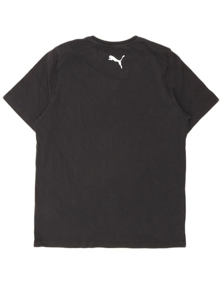 Puma - Camiseta para hombre, talla grande, algodón negro