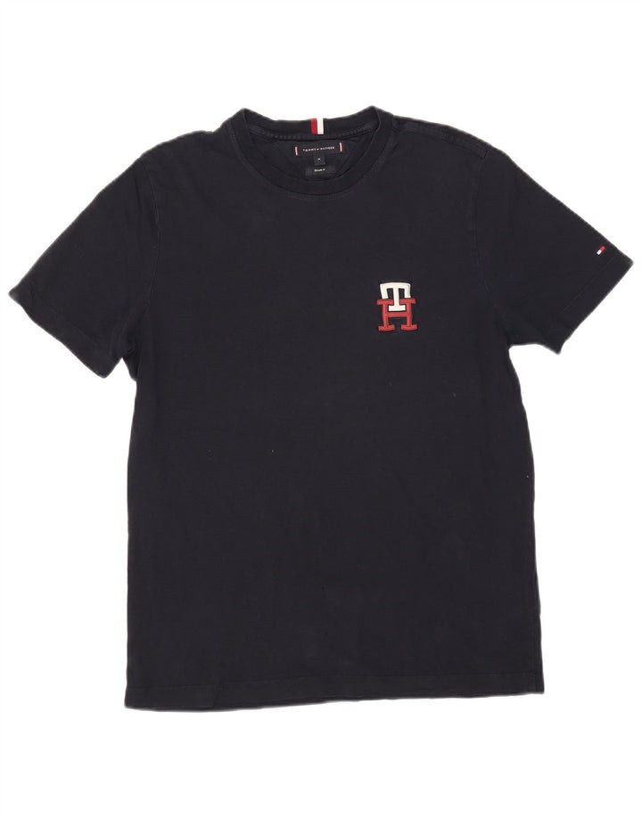 Tommy Hilfiger Camiseta Regular Fit para Hombre Top Medio Azul Marino