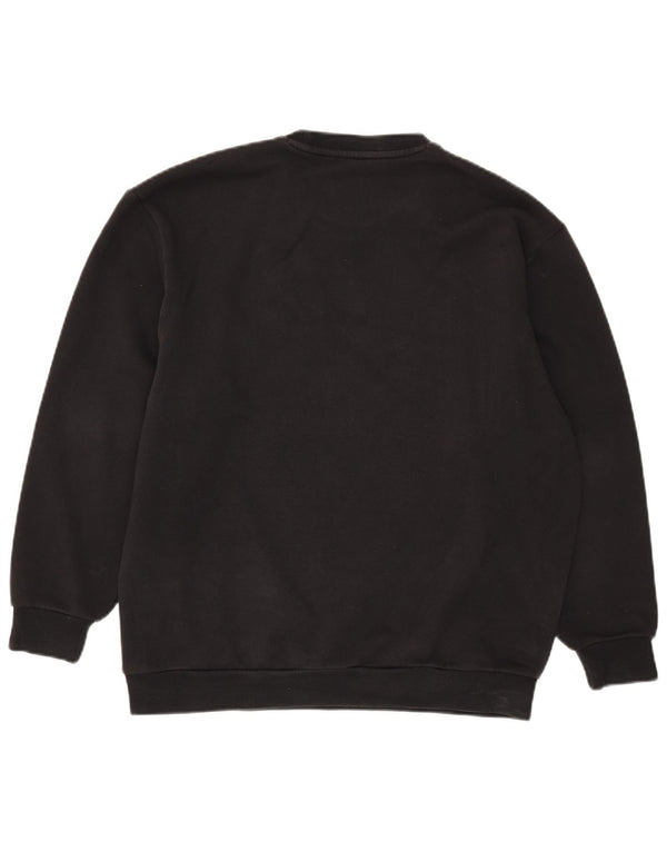 Adidas - Sudadera de gran tamaño con gráfico para hombre, talla 2XS, algodón negro