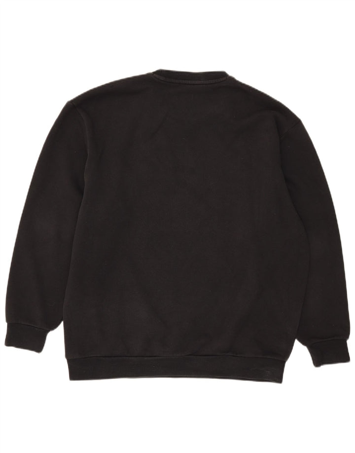 Adidas - Sudadera de gran tamaño con gráfico para hombre, talla 2XS, algodón negro