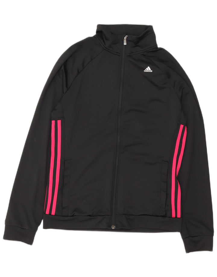 Adidas Climalite - Chaqueta de chándal extragrande para mujer, talla 8/10, color negro