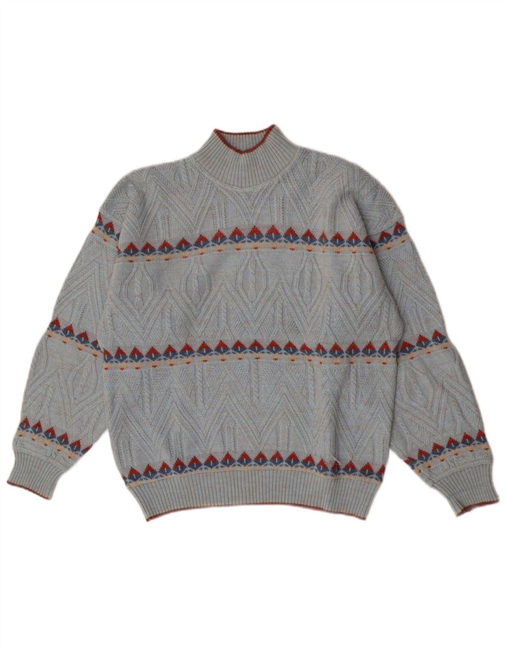 Umberto Bilancioni Jersey con cuello alto para hombre IT 48 Azul medio