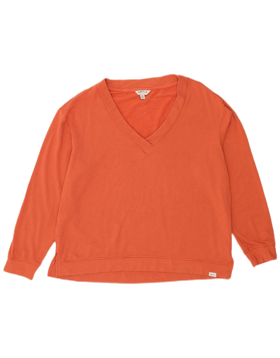 Orvis - Sudadera extragrande para mujer, talla 40, talla grande, color naranja modal