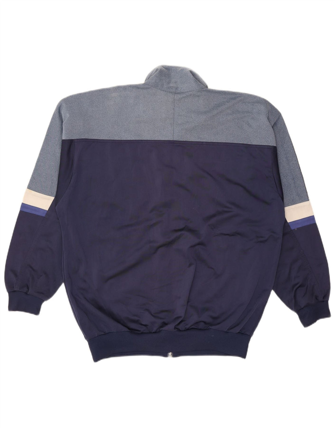 ASICS Chaqueta de chándal con gráfico para hombre, talla grande, color azul marino