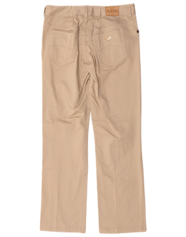 Armani Mujer Pantalones Casuales Rectos W30 L29 Algodón Beige