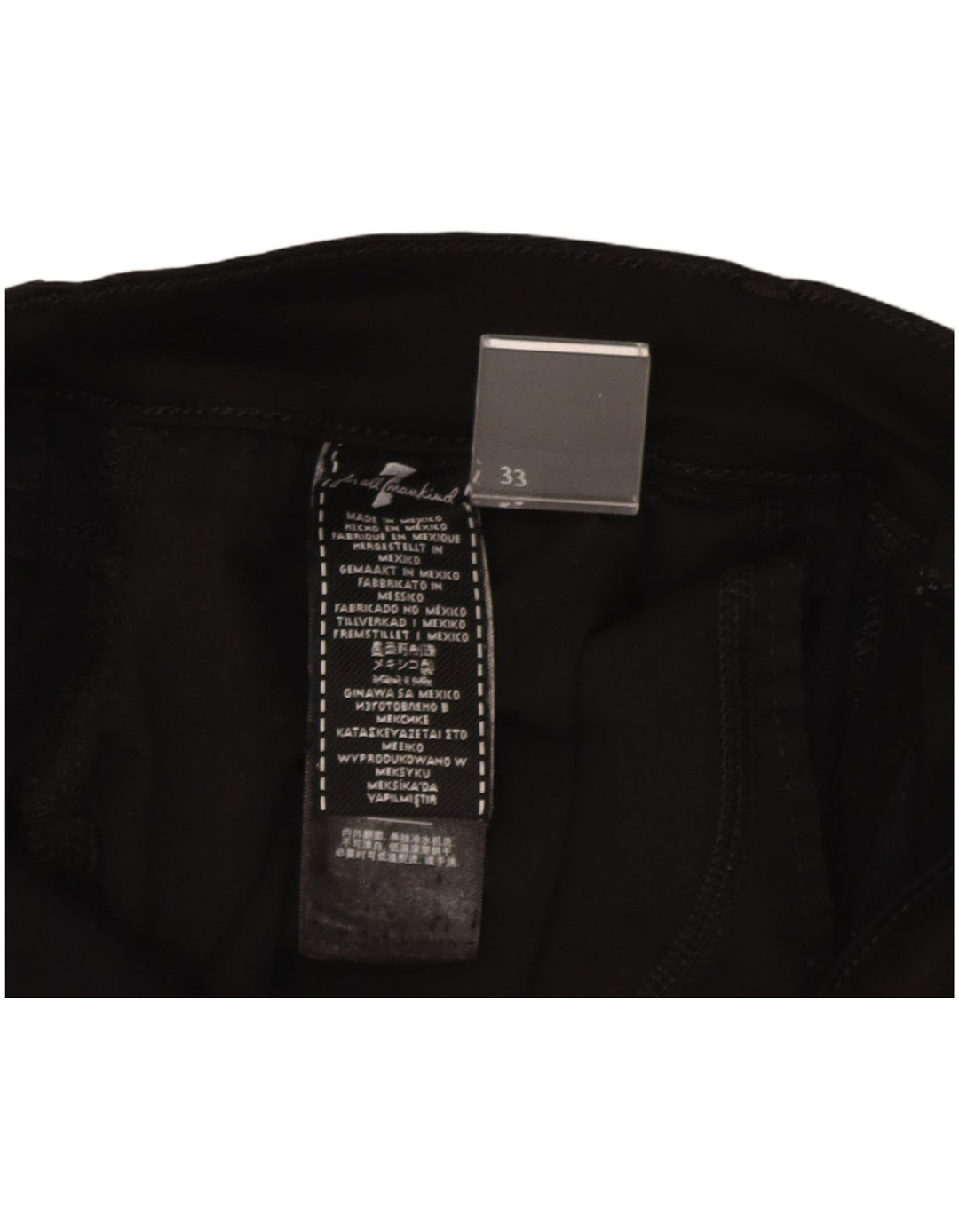 7 For All Mankind Vaqueros ajustados para hombre W33 L33 Black Modal