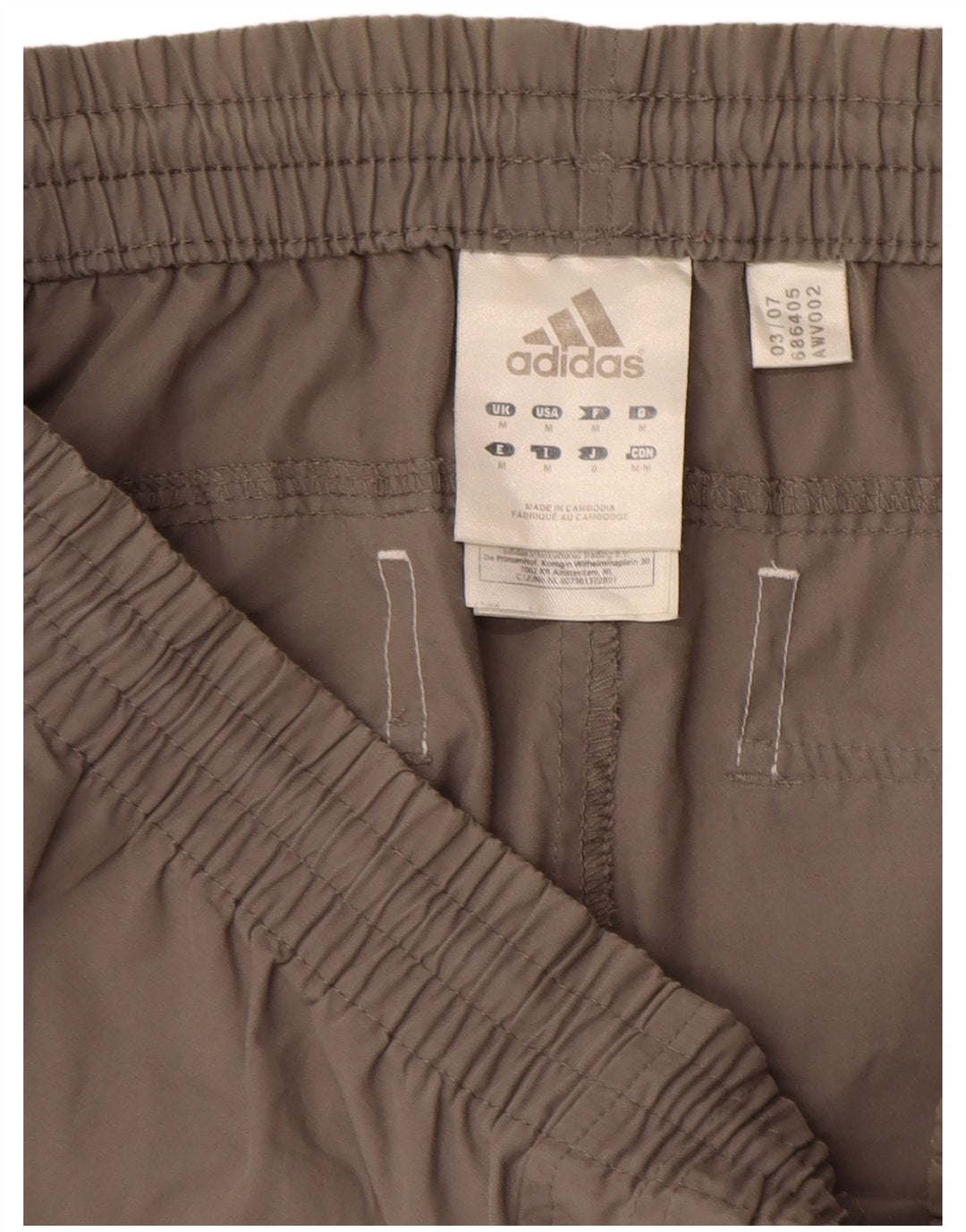 Adidas Hombre Capri Cargo Pantalones De Chándal Gris Medio Poliéster