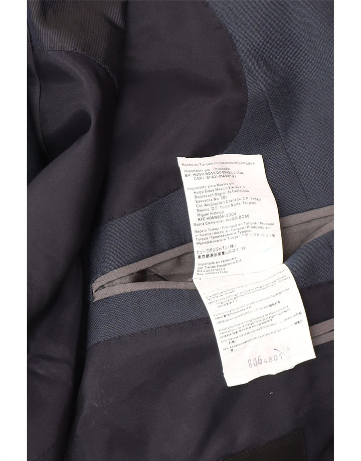 Hugo Boss Chaqueta tipo blazer de 2 botones para hombre IT 48 Lana azul marino mediana