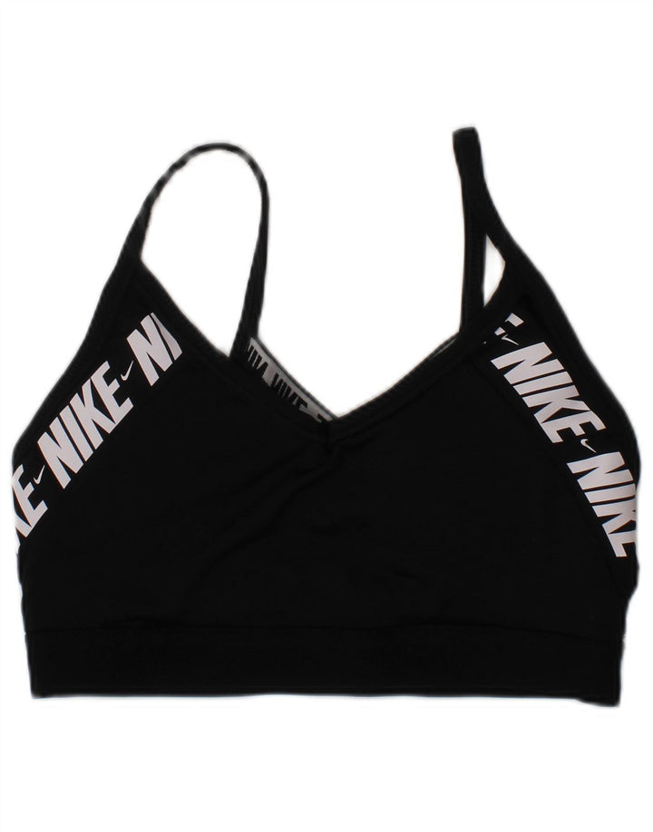 Nike Mujer Acolchado Deporte Bra Top Pequeño Negro Poliéster Deportes