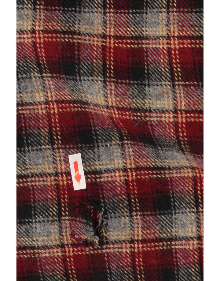 Camisa de franela Crown para hombre Cuadros rojos medianos