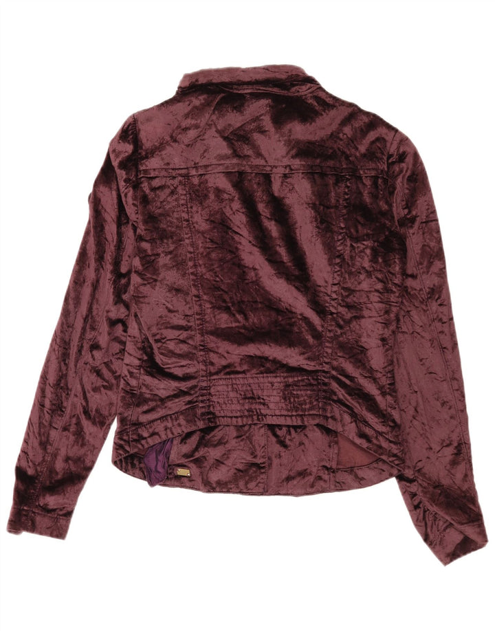 Sixty Chaqueta Bomber de Terciopelo Corta para Mujer UK 44 Grande Algodón Marrón