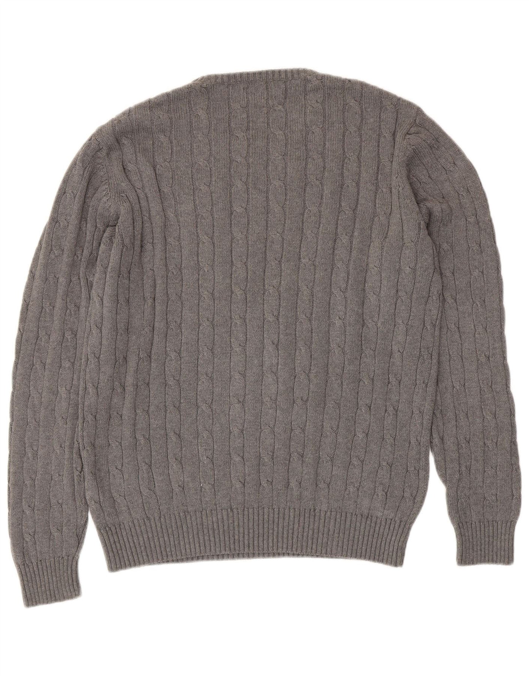 Marks & Spencer Jersey de cuello redondo azul Harbor para hombre, talla grande, gris