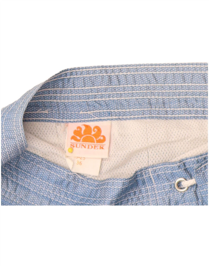 Sundek Bañador para hombre, talla grande, nailon azul