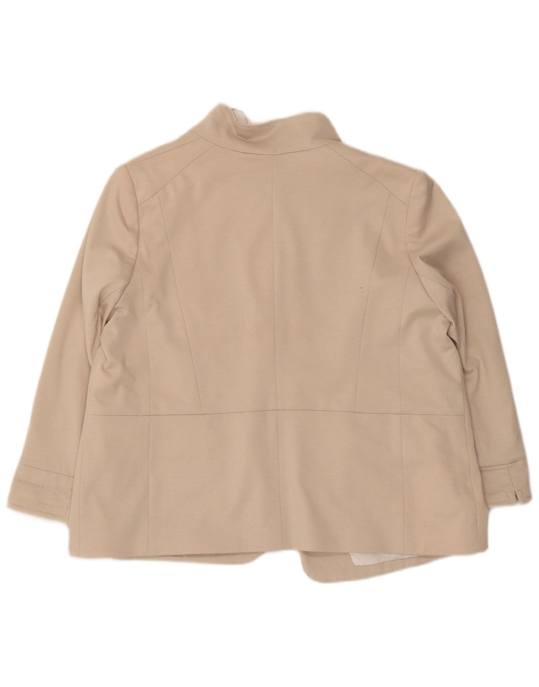 Wallis Chaqueta Americana Abierta de Manga 3/4 para Mujer UK 40 XL Poliéster Beige