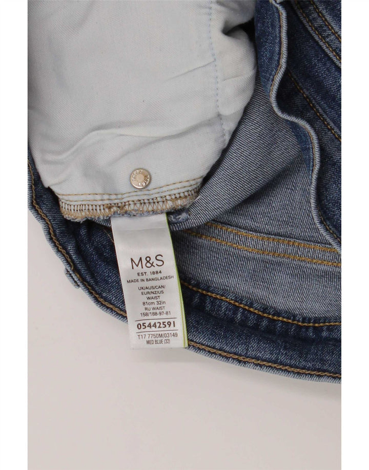 Marks & Spencer Pantalones cortos de mezclilla para hombre medianos W32 Algodón azul