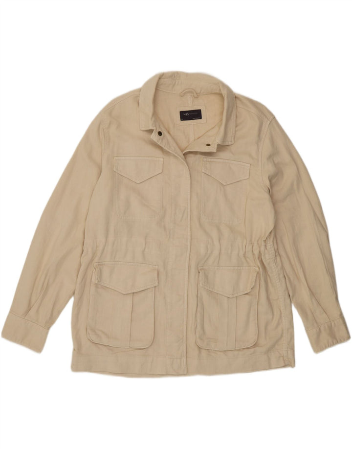 Marks & Spencer Chaqueta utilitaria para mujer Reino Unido 44 Grande Algodón beige