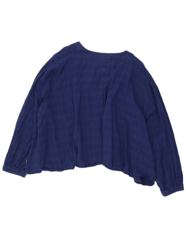 Wrangler Blusa tipo camisa corta extragrande para mujer UK 10 Small Blue
