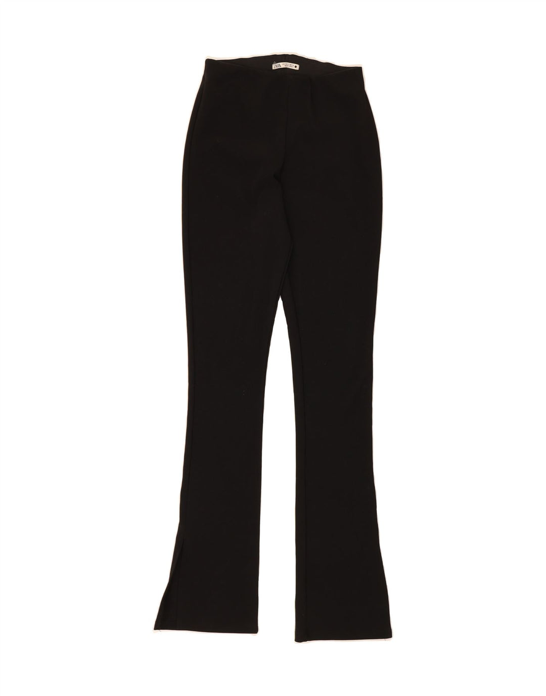 ZARA Womens Flare Casual Trousers Small W26 L32 Black Polyester Vintage Zara and Second-Hand Zara from Messina Hembry 